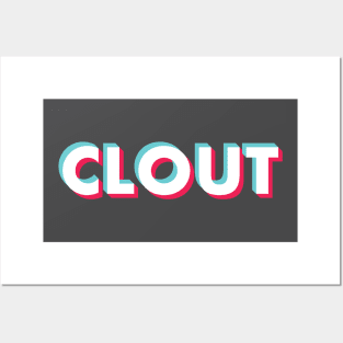 Clout Glitch White Posters and Art